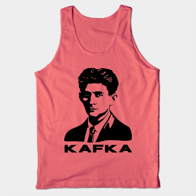 Franz Kafka Stencil Portrait Tank Top by Slightly Unhinged